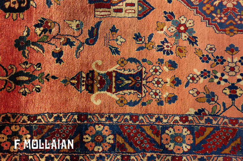 A Small Silk Antique Kashan «TAFFAZOLI» Rug n°:14081749